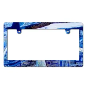 True Blue Japanese License Plate Frame (Wide)