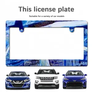 True Blue Japanese License Plate Frame (Wide)