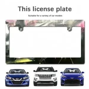 Black Rose Japanese License Plate Frame (Wide)