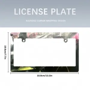 Black Rose Japanese License Plate Frame (Wide)