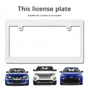 White Japanese License Plate Frame (Wide)