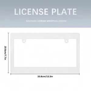 White Japanese License Plate Frame (Wide)