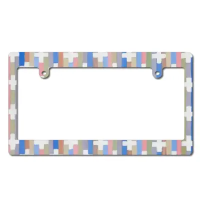 White Crosses Japanese License Plate Frame (Wide)