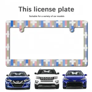 White Crosses Japanese License Plate Frame (Wide)