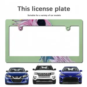 Portrait Of My Dog Bo Japanese License Plate Frame (Wide)