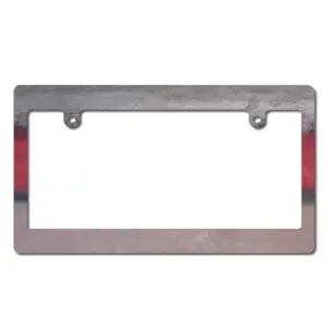 Red Divide Japanese License Plate Frame (Wide)