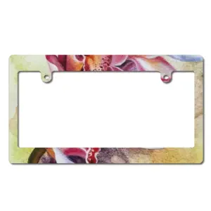 Orchid Japanese License Plate Frame (Wide)