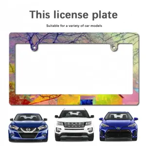 Yellow House Japanese License Plate Frame (Wide)