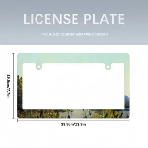 Sunrise Lake With Reeds Japanese License Plate Frame (Wide)