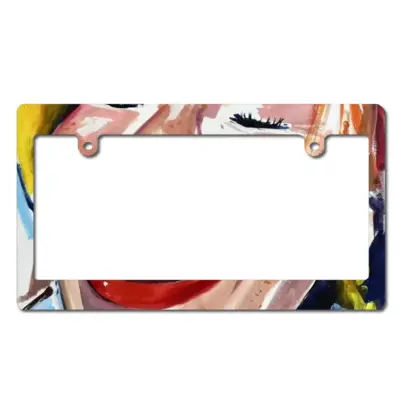 Ginger Woman Smiling Japanese License Plate Frame (Wide)