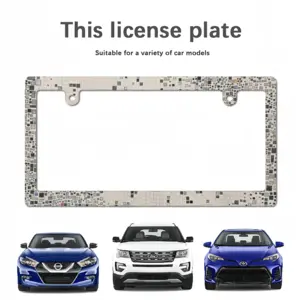 Micro-Grid Japanese License Plate Frame (Narrow)