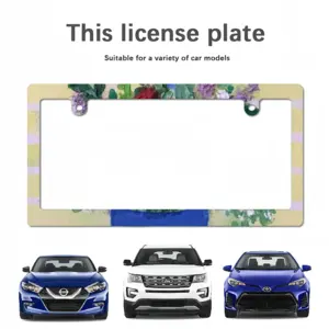 Blue Vase Japanese License Plate Frame (Narrow)