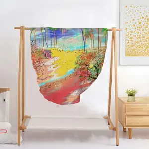 Earth Of Colors Series Z Flannel Blanket (Round)