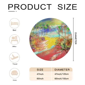 Earth Of Colors Series Z Flannel Blanket (Round)