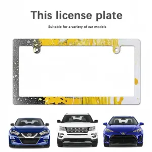 Basic Yellow Japanese License Plate Frame (Narrow)