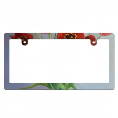 Tulips Japanese License Plate Frame (Narrow)