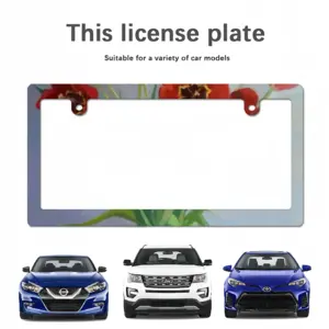 Tulips Japanese License Plate Frame (Narrow)