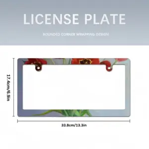 Tulips Japanese License Plate Frame (Narrow)