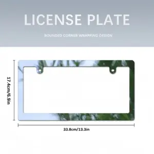 Blue Jay In Flight Japanese License Plate Frame (Narrow)