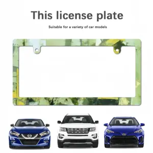 Golden #02 Japanese License Plate Frame (Narrow)