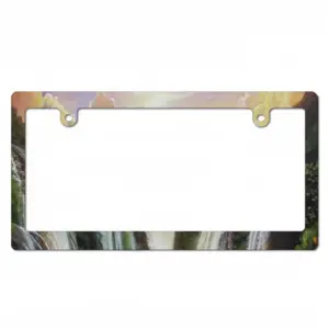 Among The Waterfalls Japanese License Plate Frame (Narrow)