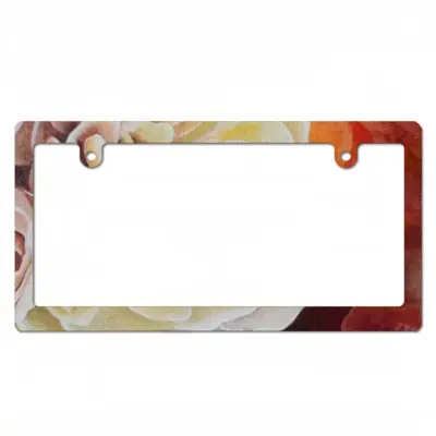 Roses Japanese License Plate Frame (Narrow)