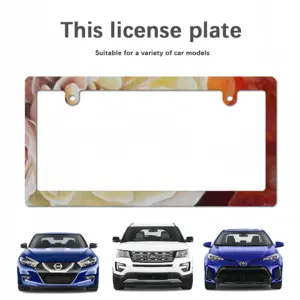 Roses Japanese License Plate Frame (Narrow)