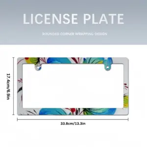 Blue Sky Flower Japanese License Plate Frame (Narrow)