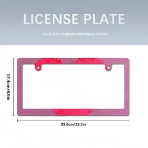 Flashy Pink Heart Japanese License Plate Frame (Narrow)