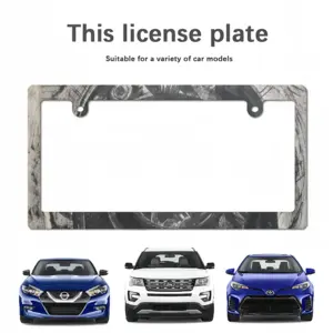 Death Helmet Japanese License Plate Frame (Narrow)