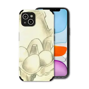 6 Eier Im Karton Six Eggs In The Cardboard iPhone14 Plus Phone Case (Leather)