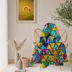 I Built Pyramids Flannel Blanket (Round)