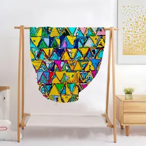 I Built Pyramids Flannel Blanket (Round)