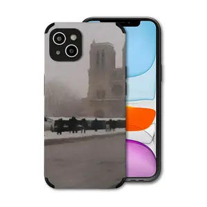 Notre Dame Of Paris From Quai St Michel iPhone14 Plus Phone Case (Leather)