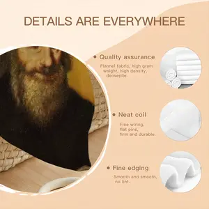 Rabbi Moses Sofer Flannel Blanket (Round)