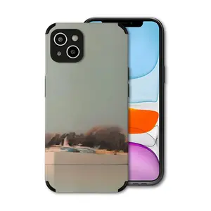 Green Lagoon With One Boat iPhone14 Plus Phone Case (Leather)