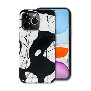 Rhea Royal Abstract iPhone14 Pro Max Phone Case (Leather)