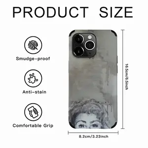 The Artist Thinking About The Real-Time-Quote Of The Dow-Jones And Dax iPhone14 Pro Max Phone Case (Leather)