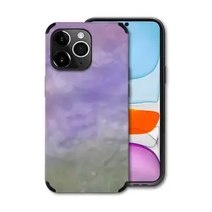 Psychedelic Landscape iPhone14 Pro Max Phone Case (Leather)