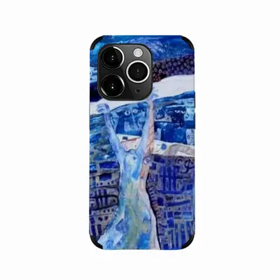 True Blue iPhone14 Pro Phone Case (Leather)