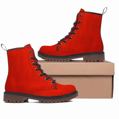 Men Profondo Rosso Leather Work Boots