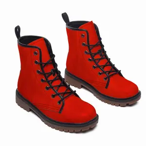 Men Profondo Rosso Leather Work Boots