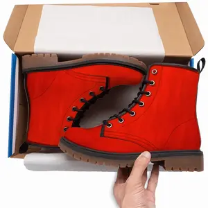 Men Profondo Rosso Leather Work Boots