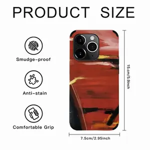 Porsche Red Crash iPhone14 Pro Phone Case (Leather)