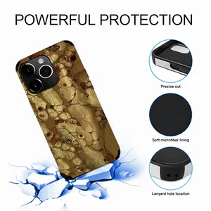 Pure Gold iPhone14 Pro Phone Case (Leather)