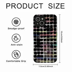 Grid (Bleeding) iPhone14 Phone Case (Leather)