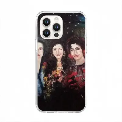 Three Graces Flying Through Madrid iPhone14 Pro Max Phone Case (Silicone)