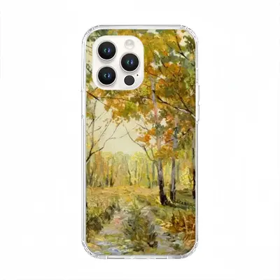 Birch Tree Forest Trail iPhone14 Pro Max Phone Case (Silicone)