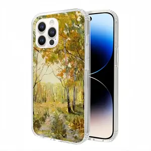 Birch Tree Forest Trail iPhone14 Pro Max Phone Case (Silicone)