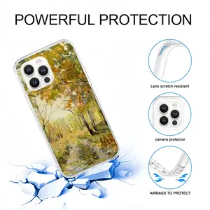 Birch Tree Forest Trail iPhone14 Pro Max Phone Case (Silicone)